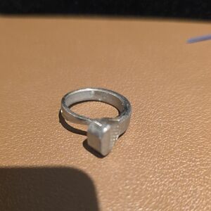 Source Unknown Silver Geometric Ring
